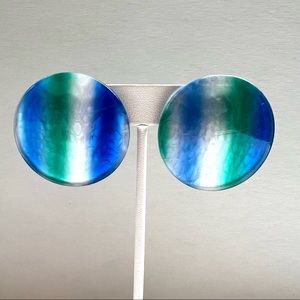 Vintage Tricolor Statement Earrings